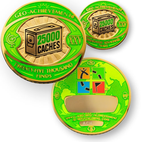 25000 finds geocoin and pin